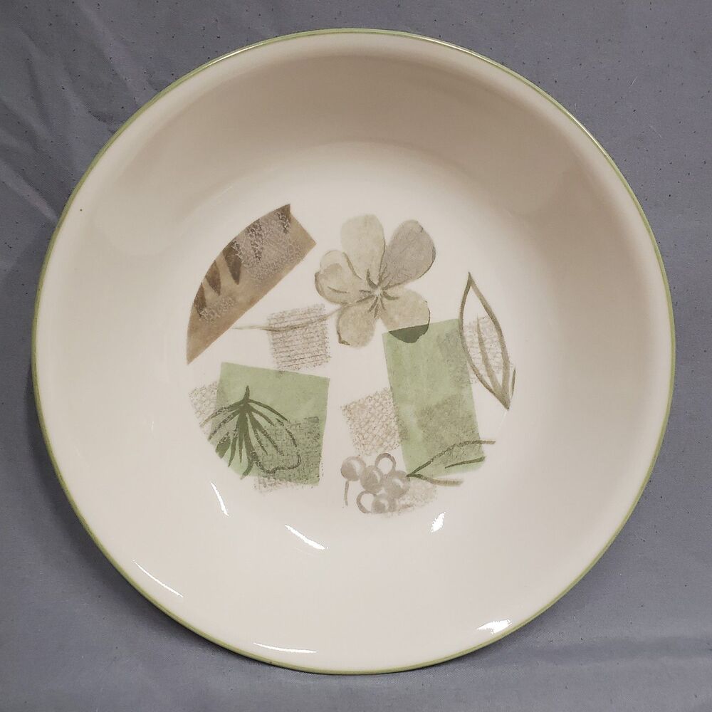 SET OF 4 - CORNING CORELLE - TEXTURED LEAVES - 8.5" SOUP PASTA BOWLS - EUC - Picture 7 of 12